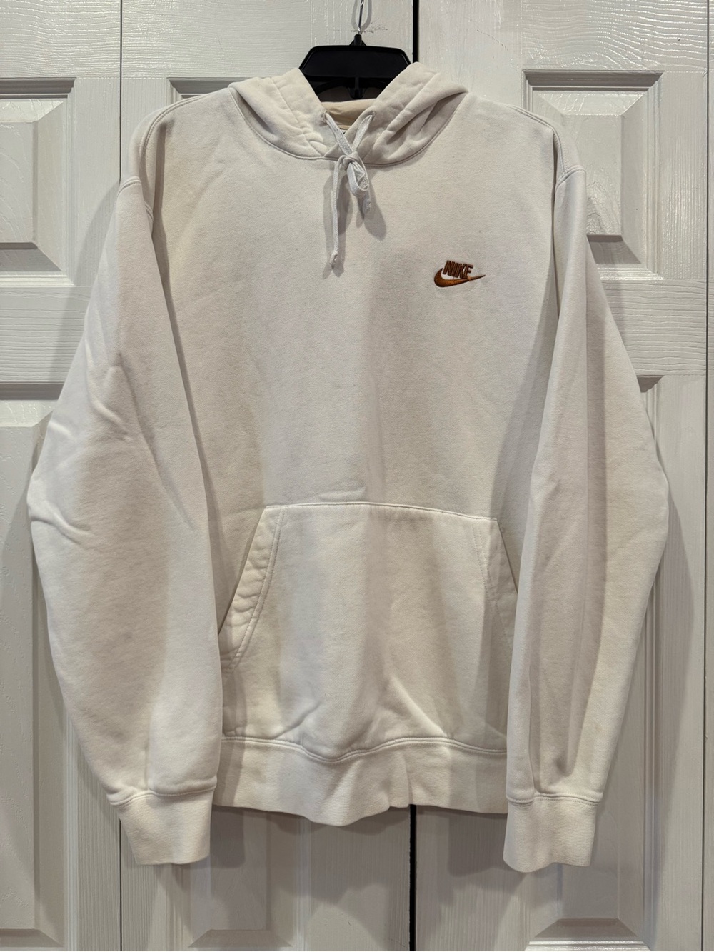 Nike White Sportswear Club Pullover Hoodie
